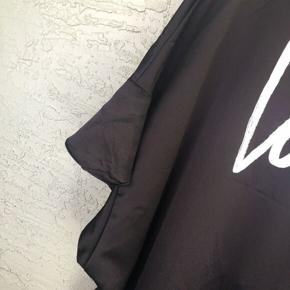 Victoria’s Secret Black Robe NWT LOVE One Size - Picture 11 of 14